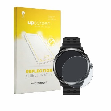 Parte frontal de un envase de producto con el logotipo de la marca upscreen. Al lado se muestra el dispositivo Ulefone Armor W