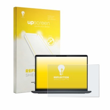 Parte frontale di una confezione del prodotto con il logo del marchio upscreen. Accanto è raffigurato il dispositivo Dell Pro 