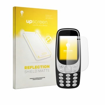 Face avant d’un emballage produit avec le logo de la marque upscreen. À côté, l’appareil Karbonn K32N est représenté avec la p
