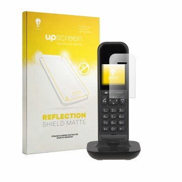 Front side of a product packaging with the brand logo upscreen. Next to it is the device Gigaset CL390 shown with the correspo