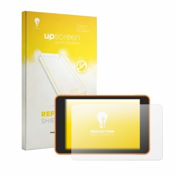 Parte frontale di una confezione del prodotto con il logo del marchio upscreen. Accanto è raffigurato il dispositivo ProGlove 