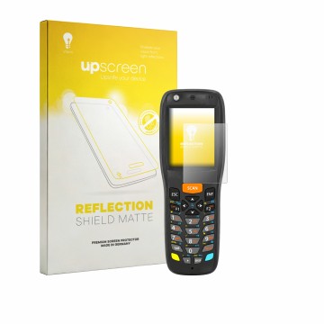 Front side of a product packaging with the brand logo upscreen. Next to it is the device Datalogic Memor X3 shown with the cor