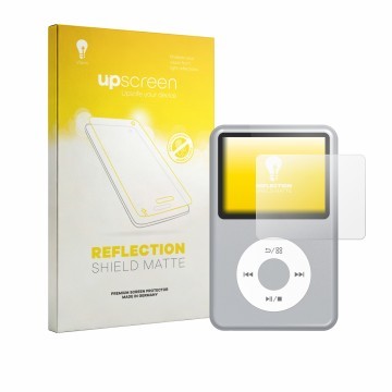 Parte frontal de un envase de producto con el logotipo de la marca upscreen. Al lado se muestra el dispositivo innioasis Y1 co