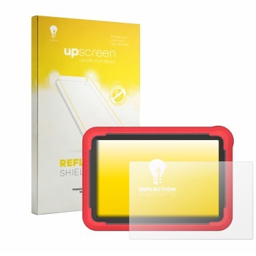 Vorderseite einer Produktverpackung mit dem Markenlogo upscreen. Daneben ist das Gerät Launch X431 PROS V5.0 mit dem zugehörig
