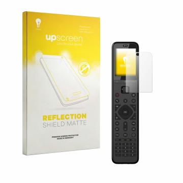 Face avant d’un emballage produit avec le logo de la marque upscreen. À côté, l’appareil Sofabaton U3 est représenté avec la p