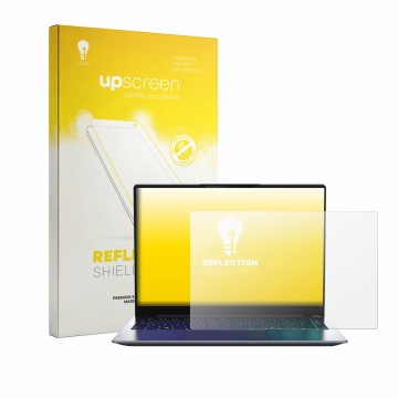 Vorderseite einer Produktverpackung mit dem Markenlogo upscreen. Daneben ist das Gerät MEDION SPRCHRGD 14 S2 mit dem zugehörig