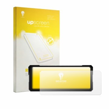 Face avant d’un emballage produit avec le logo de la marque upscreen. À côté, l’appareil Jansite MT36 8.1
