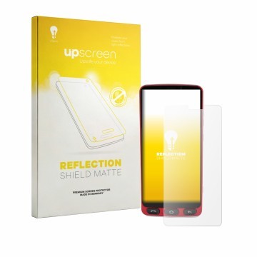 Vorderseite einer Produktverpackung mit dem Markenlogo upscreen. Daneben ist das Gerät Olympia Neo Plus mit dem zugehörigen Di