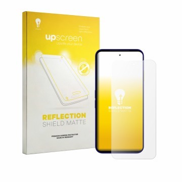 Vorderseite einer Produktverpackung mit dem Markenlogo upscreen. Daneben ist das Gerät Fairphone 6 Plus mit dem zugehörigen Di