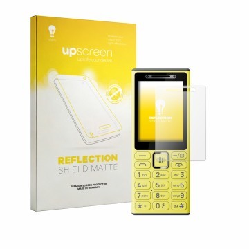 Parte frontale di una confezione del prodotto con il logo del marchio upscreen. Accanto è raffigurato il dispositivo Nokia 200