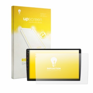 Face avant d’un emballage produit avec le logo de la marque upscreen. À côté, l’appareil Junsun V1 Plus 9