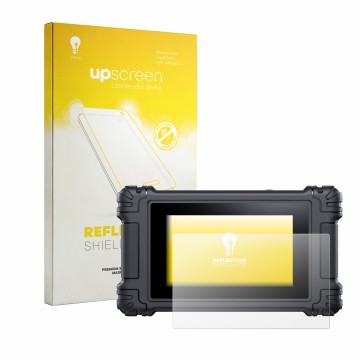 Parte frontale di una confezione del prodotto con il logo del marchio upscreen. Accanto è raffigurato il dispositivo iCarsoft 