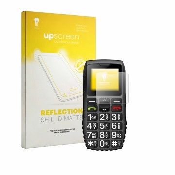 Face avant d’un emballage produit avec le logo de la marque upscreen. À côté, l’appareil artfone 4G est représenté avec la pro