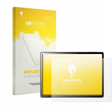 Vorderseite einer Produktverpackung mit dem Markenlogo upscreen. Daneben ist das Gerät Logicom Tab XXL 14