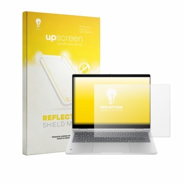 Front side of a product packaging with the brand logo upscreen. Next to it is the device HP ProBook 4 Flip G2i 13“ shown with 