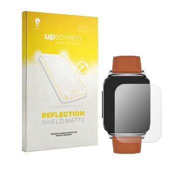 Parte frontal de un envase de producto con el logotipo de la marca upscreen. Al lado se muestra el dispositivo Knauermann PRO 