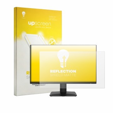 Front side of a product packaging with the brand logo upscreen. Next to it is the device MSI PRO MP243 shown with the correspo