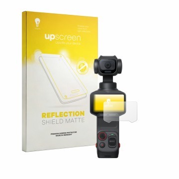 Vorderseite einer Produktverpackung mit dem Markenlogo upscreen. Daneben ist das Gerät Insta360 Luna Pro mit dem zugehörigen D