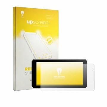Face avant d’un emballage produit avec le logo de la marque upscreen. À côté, l’appareil Jado S6 est représenté avec la protec