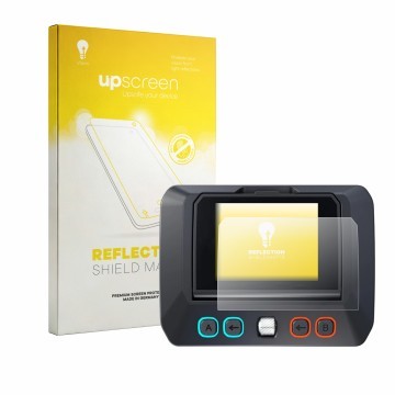 Face avant d’un emballage produit avec le logo de la marque upscreen. À côté, l’appareil SkyRc D8neo est représenté avec la pr