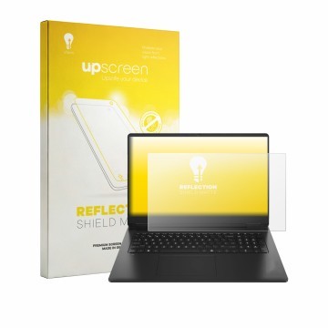 Parte frontale di una confezione del prodotto con il logo del marchio upscreen. Accanto è raffigurato il dispositivo HP Omen 1