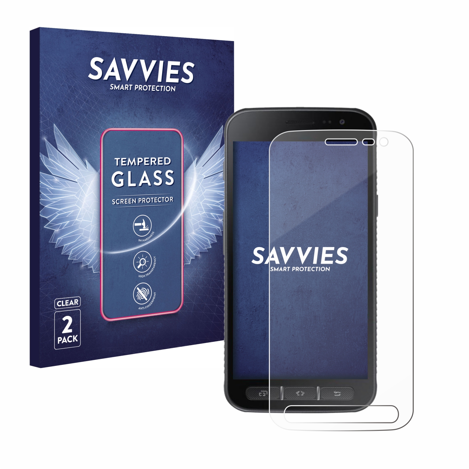 2x Savvies HD33 čiré tvrzené sklo pro Samsung Galaxy Xcover 4