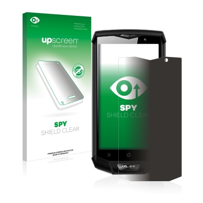 Face avant d’un emballage produit avec le logo de la marque upscreen. À côté, l’appareil Blackview BV8000 Pro est représenté a