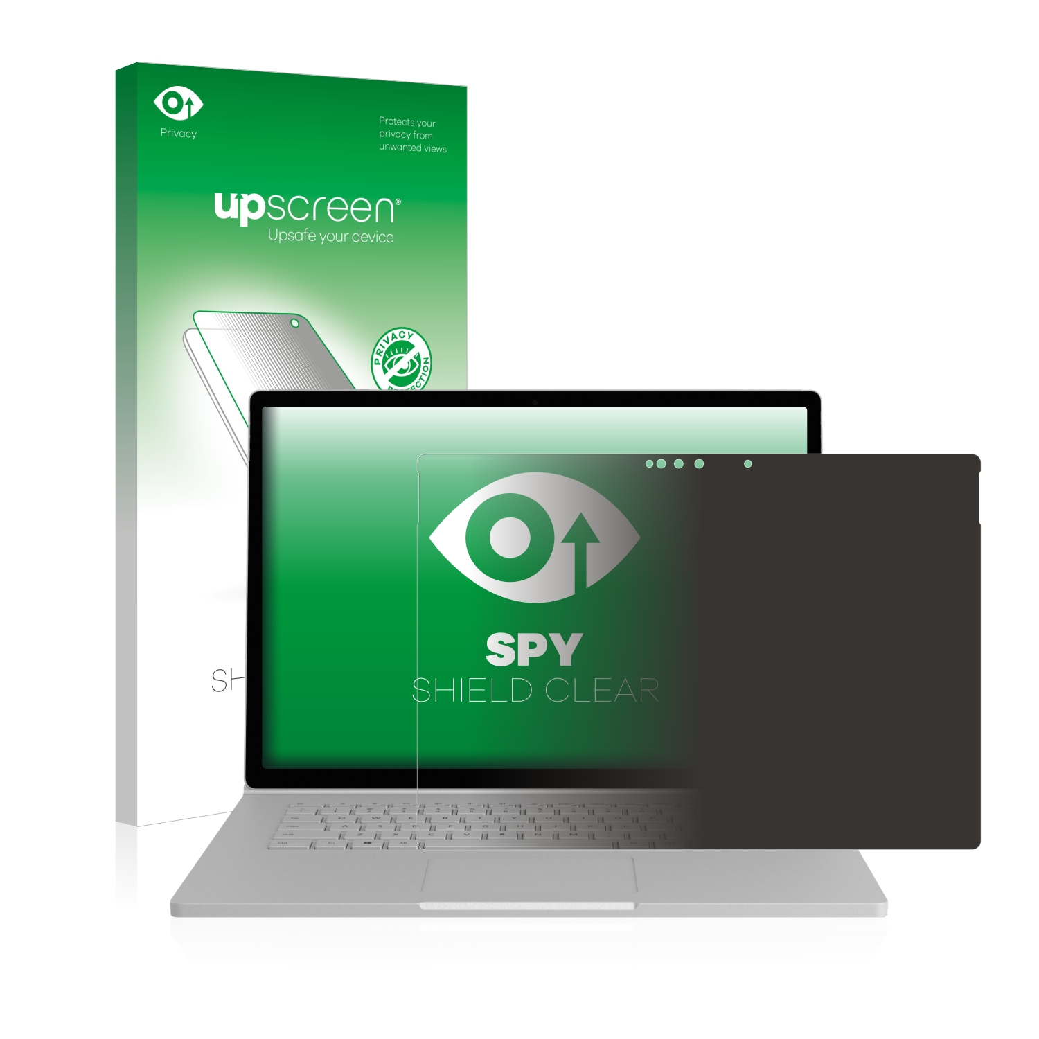 15 Kratzfest Sichtschutz upscreen Anti-Spy Blickschutzfolie für Microsoft Surface Book 2 Privacy Screen Displayschutzfolie 