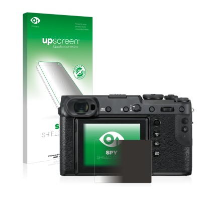 Front side of a product packaging with the brand logo upscreen. Next to it is the device Fujifilm GFX 50R shown with the corre