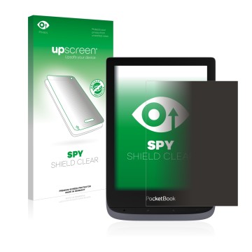 Face avant d’un emballage produit avec le logo de la marque upscreen. À côté, l’appareil PocketBook Touch HD 3 est représenté 