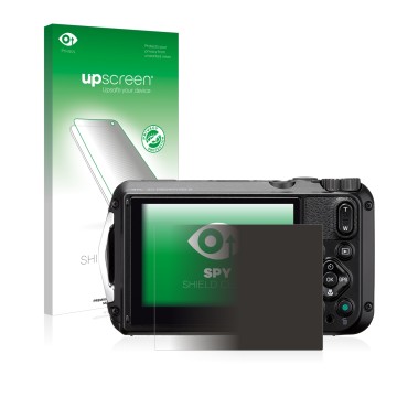 Front side of a product packaging with the brand logo upscreen. Next to it is the device Ricoh WG-6 shown with the correspondi