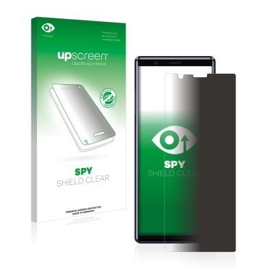 Front side of a product packaging with the brand logo upscreen. Next to it is the device Sony Xperia 5 shown with the correspo