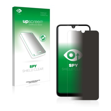 Face avant d’un emballage produit avec le logo de la marque upscreen. À côté, l’appareil Gigaset GS190 est représenté avec la 