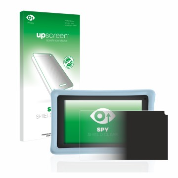 Face avant d’un emballage produit avec le logo de la marque upscreen. À côté, l’appareil Pebble Gear 7