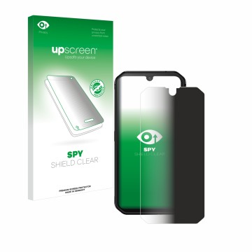 Parte frontale di una confezione del prodotto con il logo del marchio upscreen. Accanto è raffigurato il dispositivo Blackview