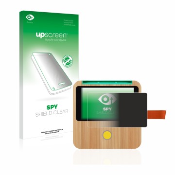 Parte frontale di una confezione del prodotto con il logo del marchio upscreen. Accanto è raffigurato il dispositivo tigerbox 