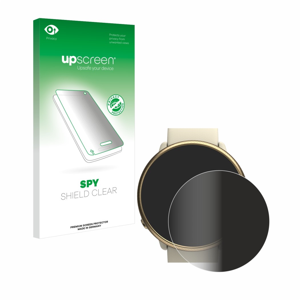 Vorderseite einer Produktverpackung mit dem Markenlogo upscreen. Daneben ist das Gerät Polar Ignite 2 mit dem zugehörigen Disp