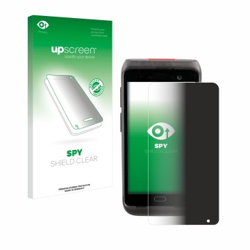 Front side of a product packaging with the brand logo upscreen. Next to it is the device Honeywell CT40 XP shown with the corr