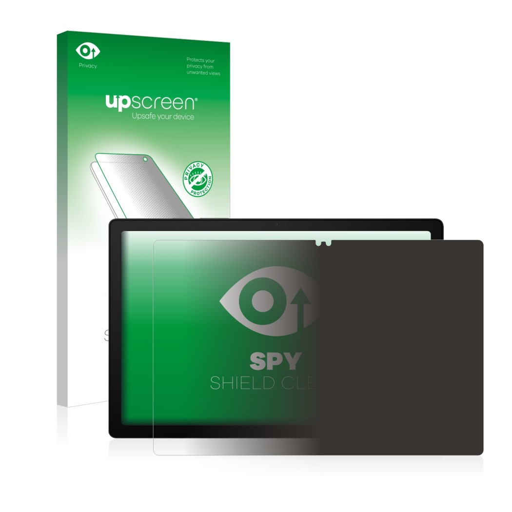 Front side of a product packaging with the brand logo upscreen. Next to it is the device Samsung Galaxy Tab A8 LTE shown with 