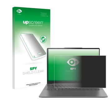 Front side of a product packaging with the brand logo upscreen. Next to it is the device Lenovo Yoga Pro 7 Gen 8 14