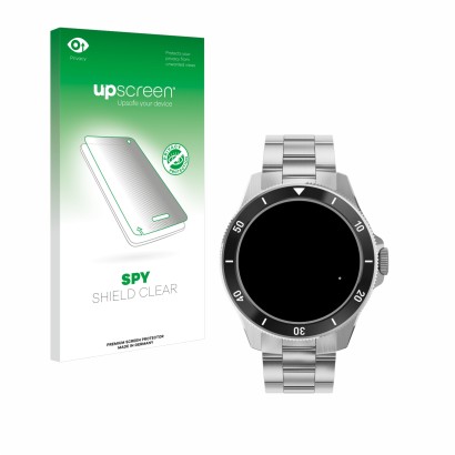 Vorderseite einer Produktverpackung mit dem Markenlogo upscreen. Daneben ist das Gerät Withings ScanWatch Nova (42 mm) mit dem