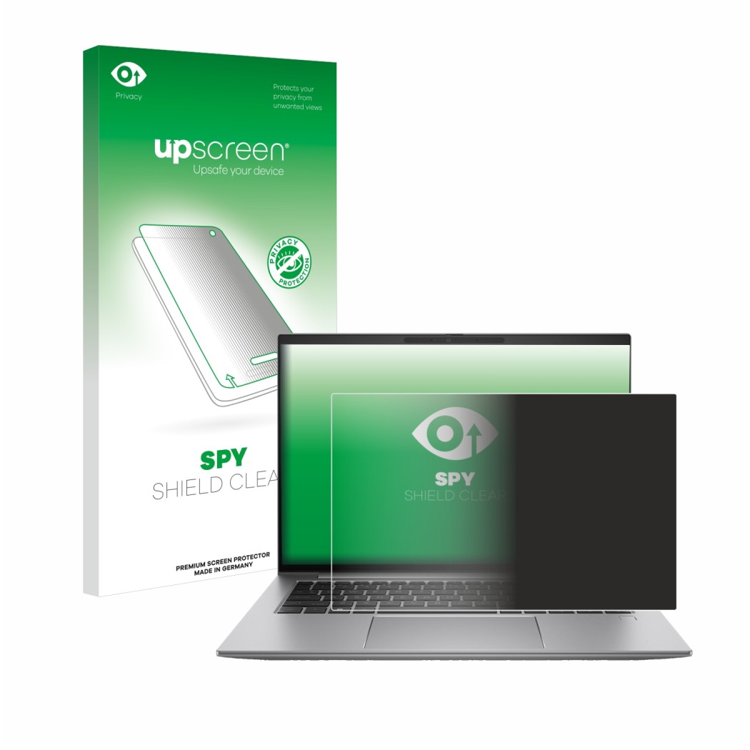 Front side of a product packaging with the brand logo upscreen. Next to it is the device HP Zbook Firefly 14 G11 shown with th