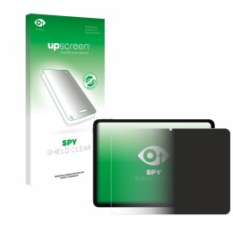 Parte frontal de un envase de producto con el logotipo de la marca upscreen. Al lado se muestra el dispositivo OnePlus Pad Go 