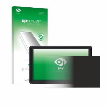 Vorderseite einer Produktverpackung mit dem Markenlogo upscreen. Daneben ist das Gerät Feelworld FW568 V3 6