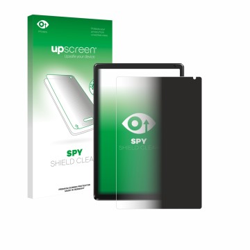 Vorderseite einer Produktverpackung mit dem Markenlogo upscreen. Daneben ist das Gerät Ainmel AMLC12 10.1