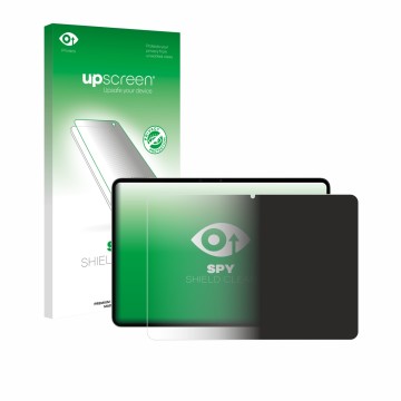 Vorderseite einer Produktverpackung mit dem Markenlogo upscreen. Daneben ist das Gerät Xiaomi Pad 8 Pro (im Querformat) mit de