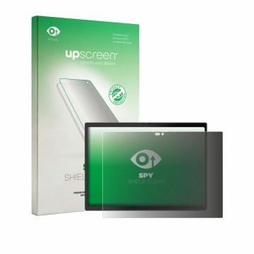 Parte frontale di una confezione del prodotto con il logo del marchio upscreen. Accanto è raffigurato il dispositivo Lenovo Th