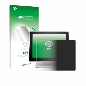 Parte frontale di una confezione del prodotto con il logo del marchio upscreen. Accanto è raffigurato il dispositivo Posiflex 