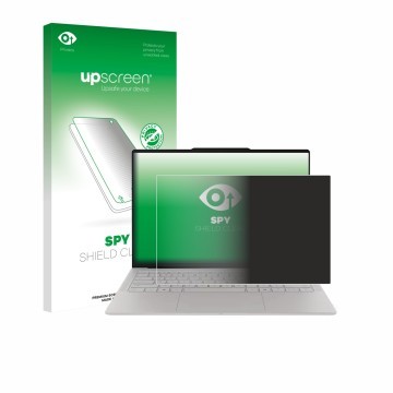 Vorderseite einer Produktverpackung mit dem Markenlogo upscreen. Daneben ist das Gerät Lenovo Yoga Slim 7i Gen 11 Aura Edition