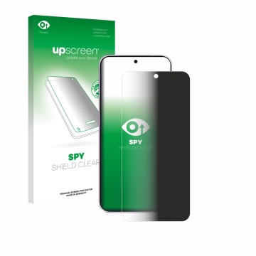 Parte frontale di una confezione del prodotto con il logo del marchio upscreen. Accanto è raffigurato il dispositivo Vivo V70 